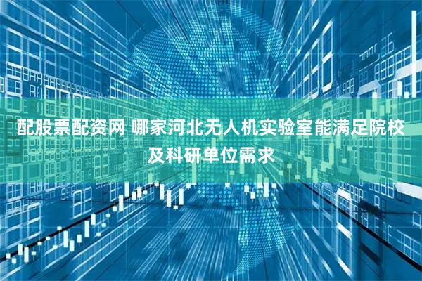 配股票配资网 哪家河北无人机实验室能满足院校及科研单位需求